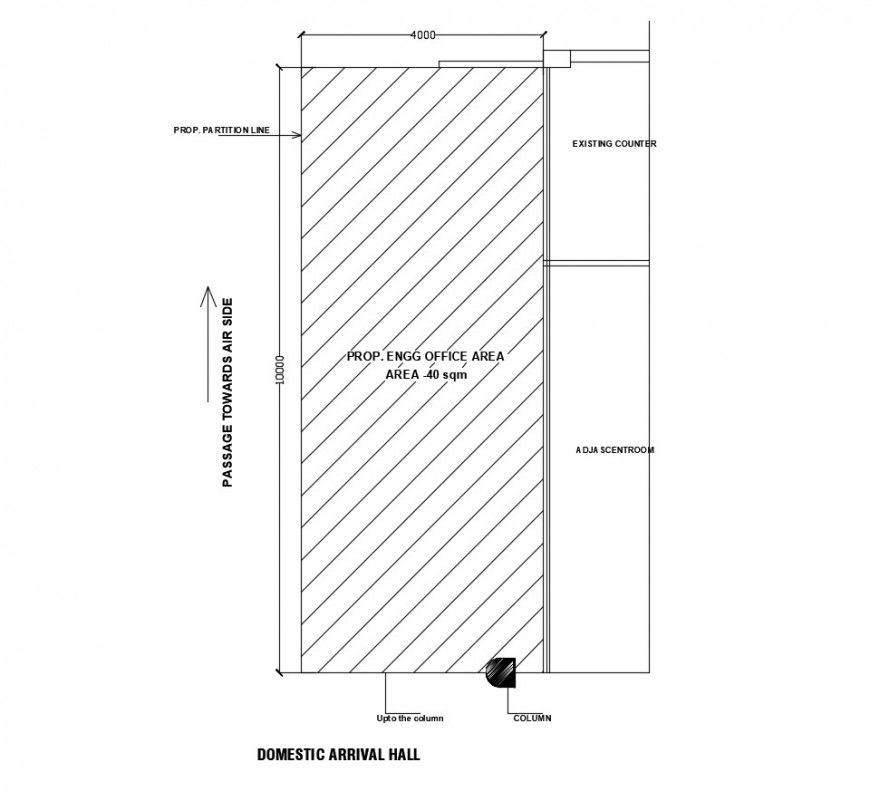 Proposed engineering office area site plan cad drawing details dwg file