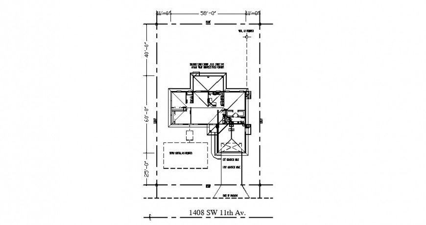 Proposed ground floor framing plan of house drawing details dwg file