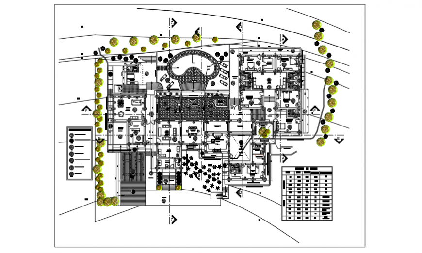 Proposed layout design of country house design drawing