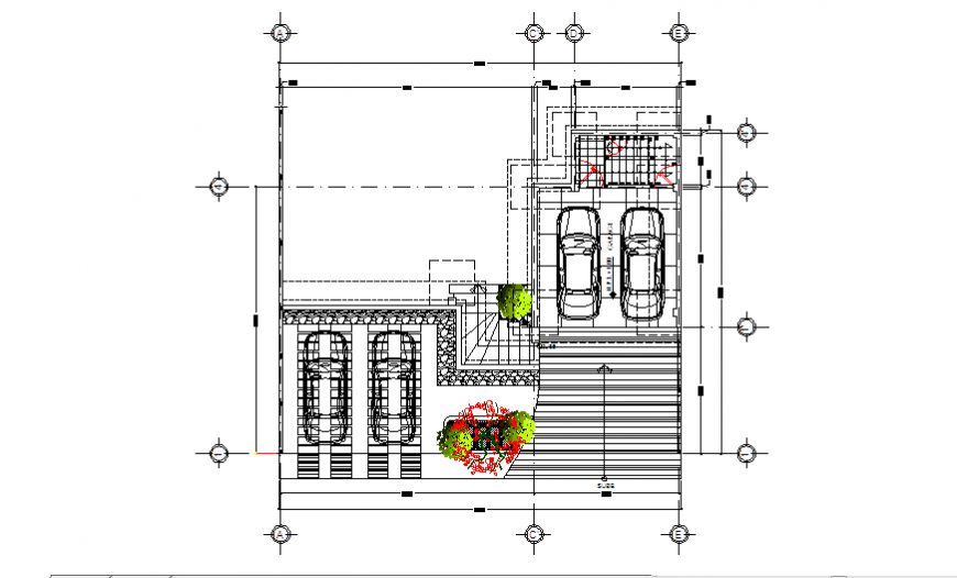 Proposed layout of basement design drawing of family house design drawing