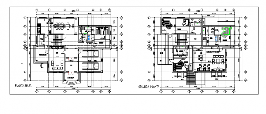 Proposed Layout of Single family home residence design drawing