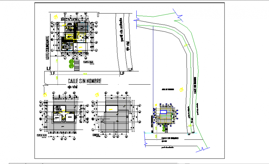 proposed Layout of small type living place design drawing