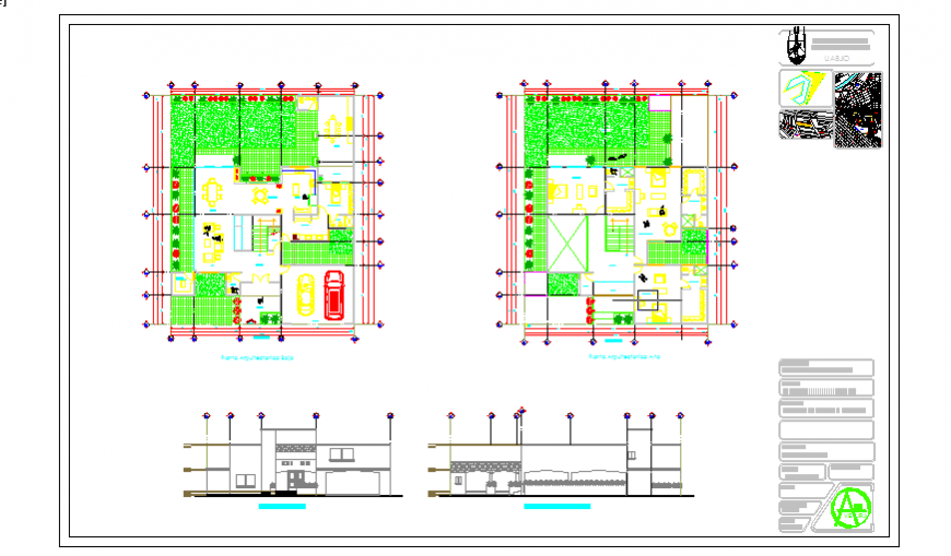 Proposed layout plan design drawing of single family bungalow design drawing