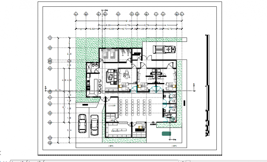 Proposed Layout plan design of Rural clinic design drawing