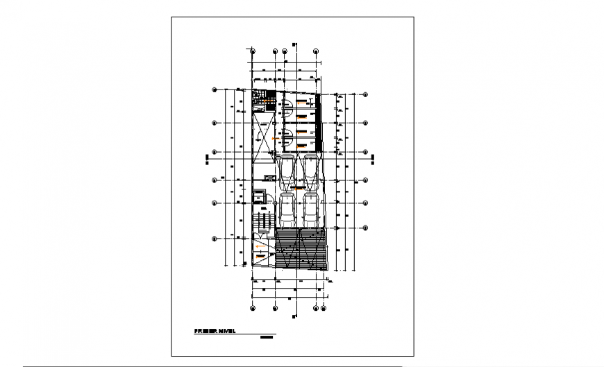 Proposed Parking area design of multi familiary housing design drawing