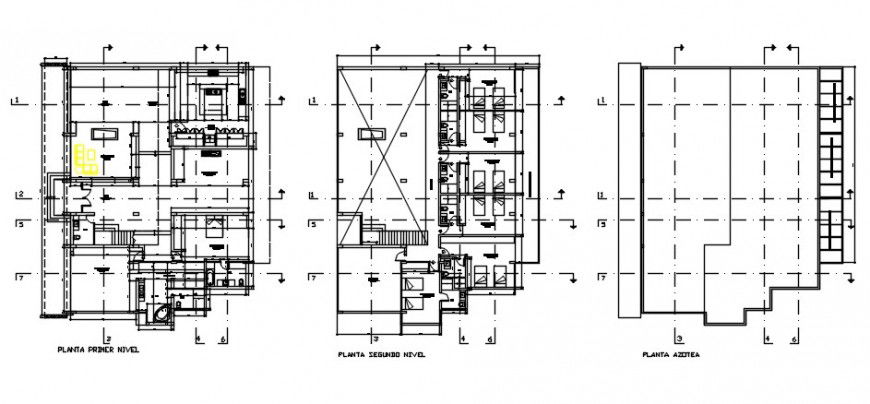Proposed plan drawings details of house 2d view autocad file
