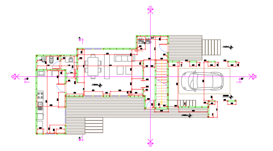 Proposed planning design of wood house design drawing