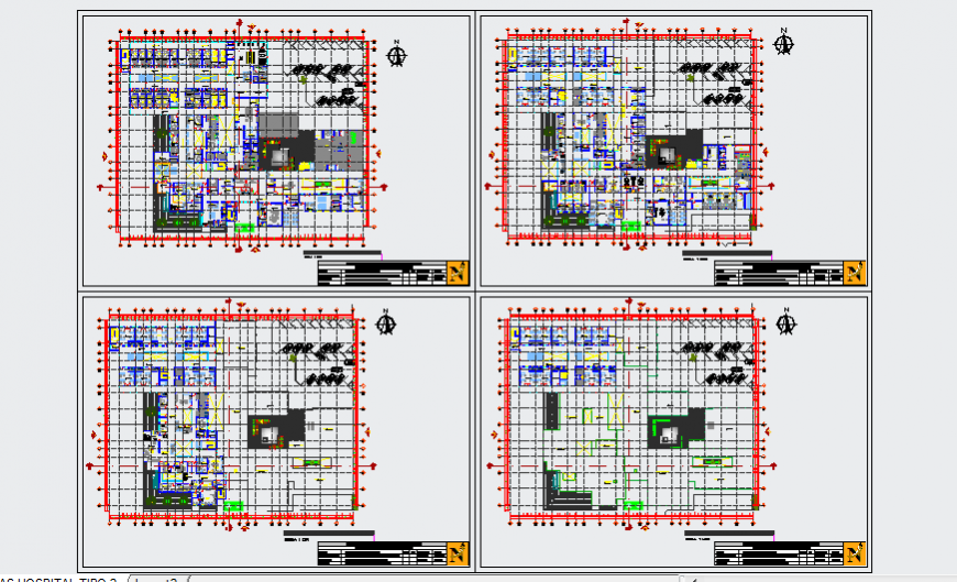 Proposed Presentation layout design drawing of Hospital design drawing
