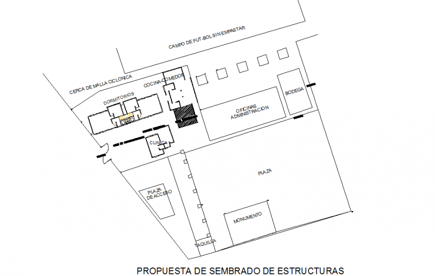 proposed sowing of structures Residential Lay-out detail