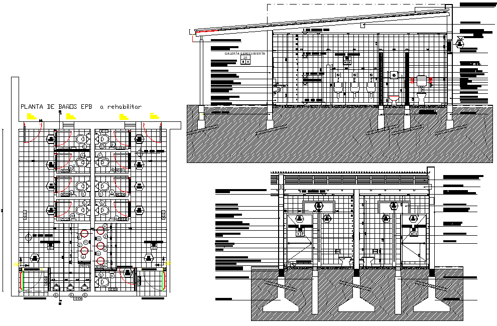 public washroom detail dwg file