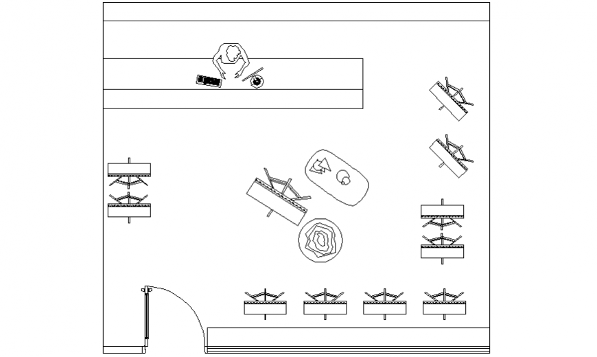 Painting Workshop Architecture Plan CAD Drawing with Layout Details