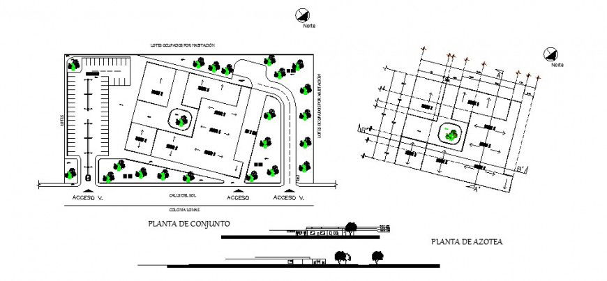 Public park gate elevation and landscaping structure cad drawing details dwg file