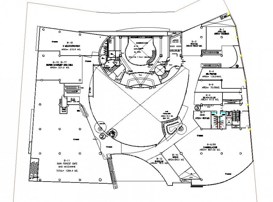 Public park site plan drawing in dwg AutoCAD file.