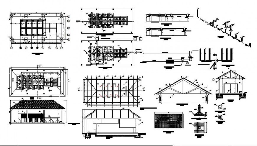 Public sanitary elevation, section and installation details dwg file