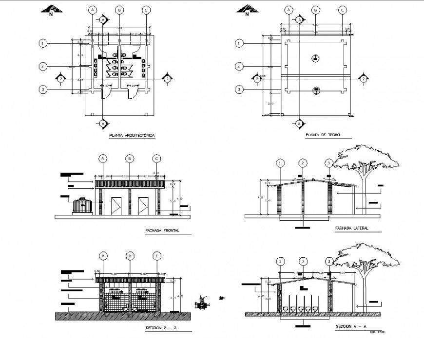 Public toilet plan and sectional elevation drawing in dwg file.