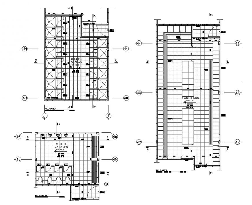 Public toilet plans and sanitary installation cad drawing details dwg file
