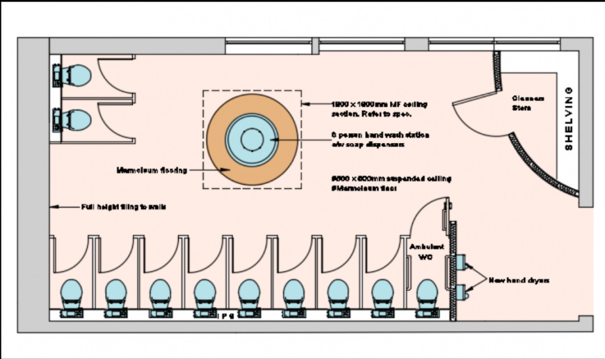 Public toilet refurbishment design