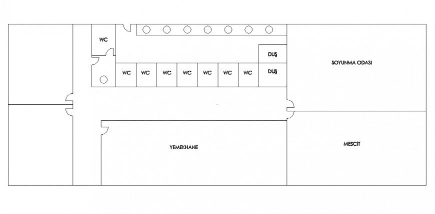 Public toilet structure detail 2d view CAD blocks autocad file