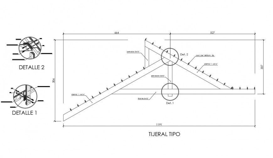 Purlin detail 2d view roofing structure block layout file in autocad format