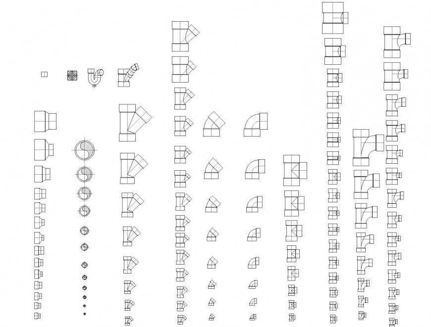 PVC Pipe And Fitting Class 8.5 detail dwg file