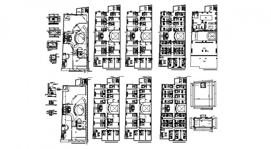 PVC water pipe installation plan of hotel in auto cad