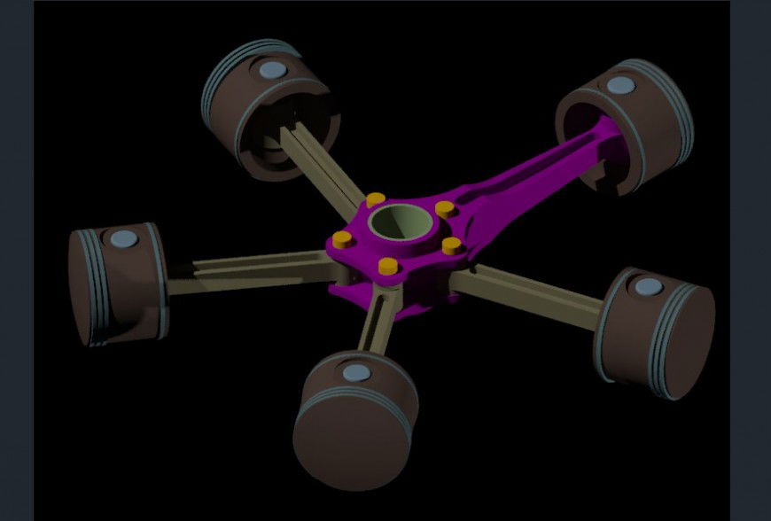 Radial engine drawings dteials 3d model drawings in autocad software file