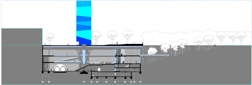 Rail road station and modal exchange drawing in dwg file.