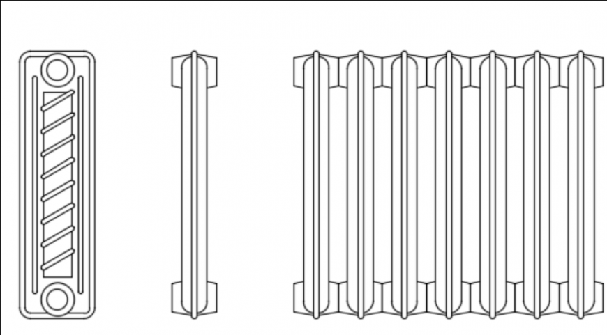 Railing details front view dwg file