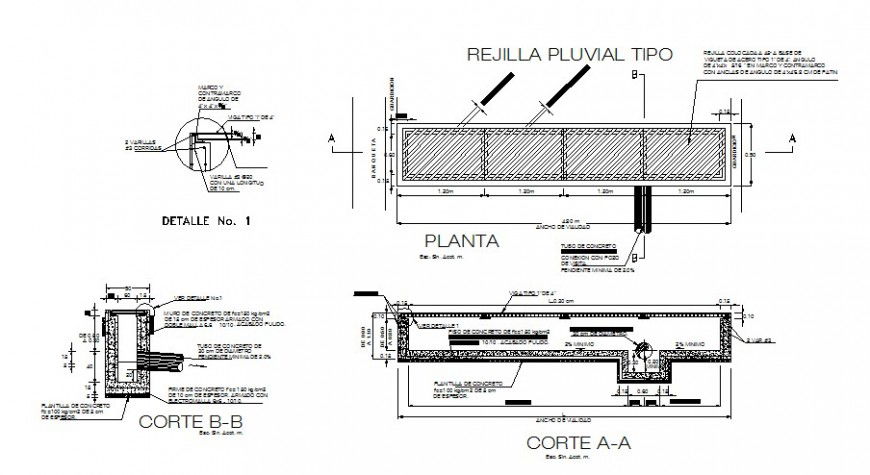 Rain grid water reserve system cad drawing details dwg file