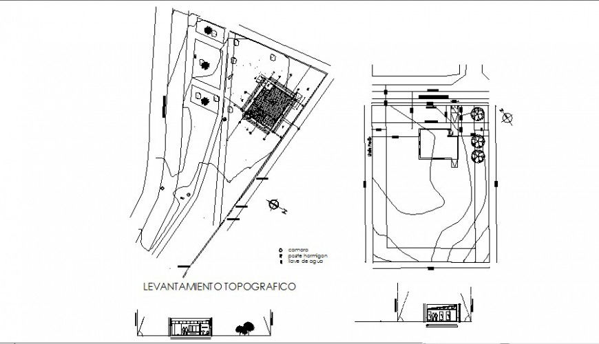 Raise topographical survey detail drawing in AutoCAD file.