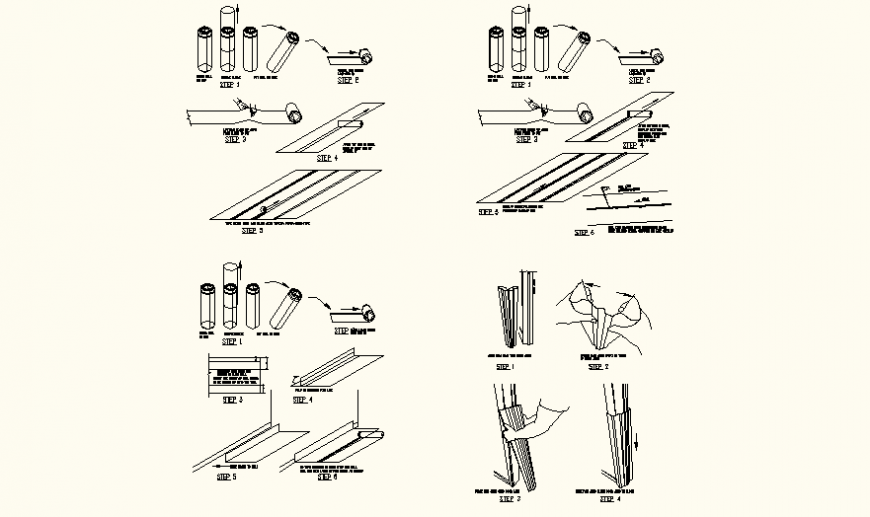 Ram board detail drawings instructions 2d view layout dwg file