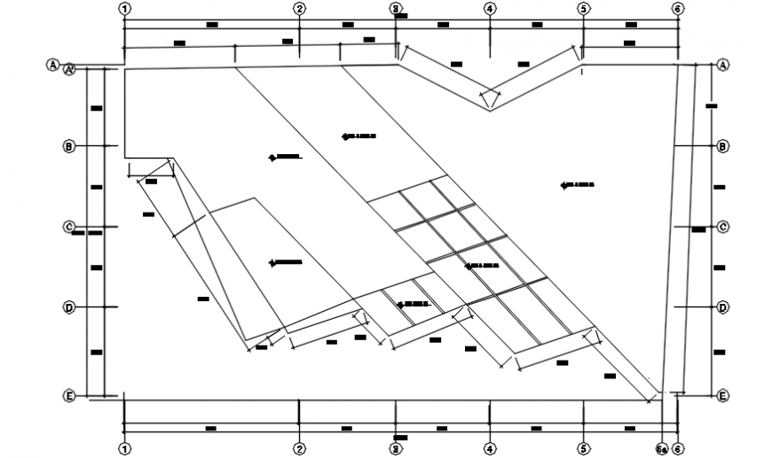 Ramp and Stair case construction sectional model file plan