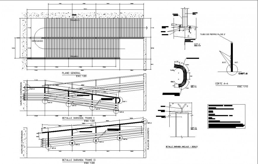 Ramp Plan AutoCAD DWG with Sections, Joinery, and Construction Details