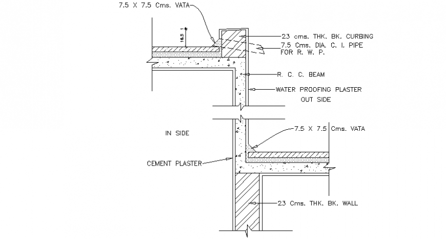 RCC beam drawings 2d view autocad software file