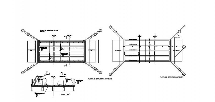 RCC bridge structure 2d view CAD drawings details in autocad file