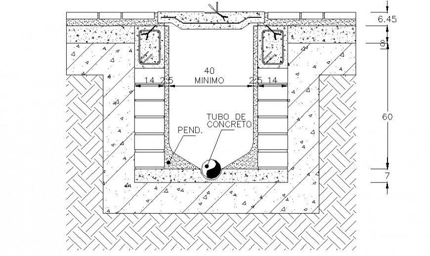 RCC chamber design blocks drawing in autocad software