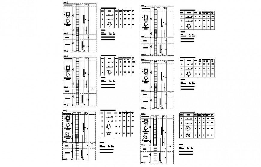 RCC column structure detail 2d drawing in autocad