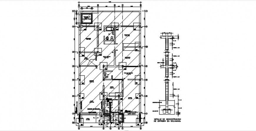 RCC footing structure drawings detail 2d view autocad software file
