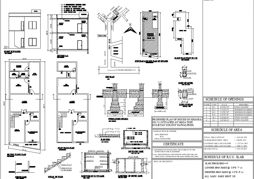 RCC foundation detail layout of house in dwg AutoCAD file.