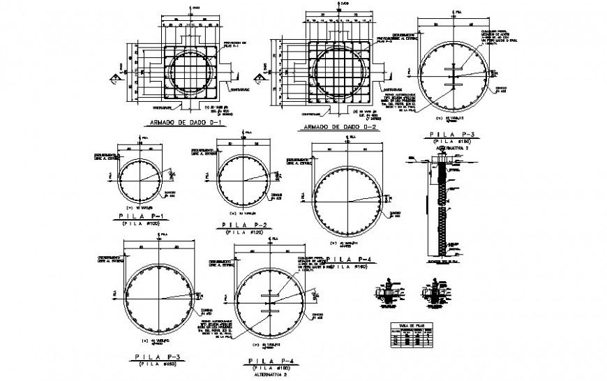 RCC foundation structure drawings 2d view construction units dwg file
