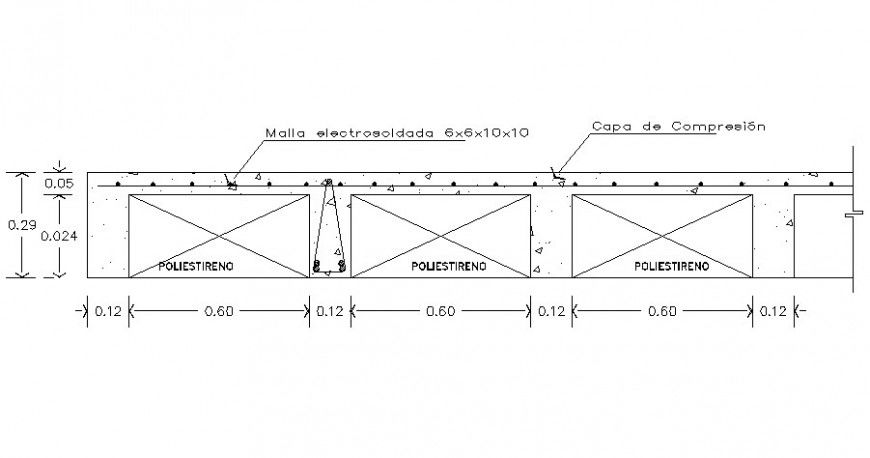 RCC sectional details of structure 2d view AutoCAD software file