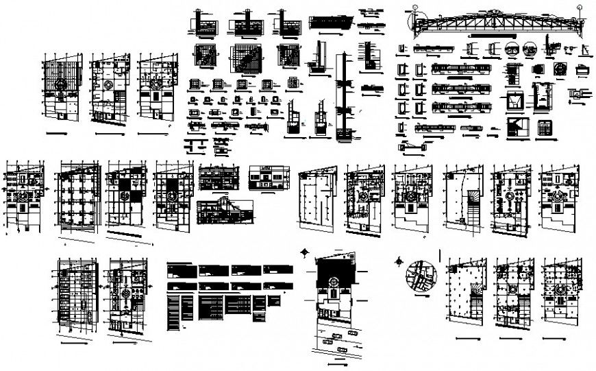 RCC Structural Block Details and Construction Plan CAD File
