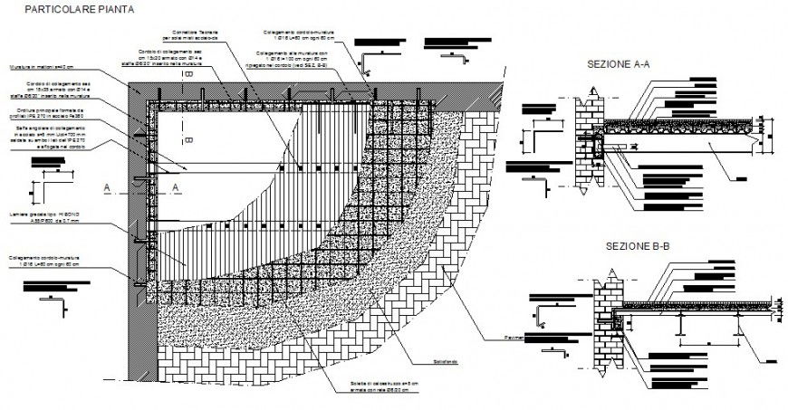 RCC structural block layout file in autocad