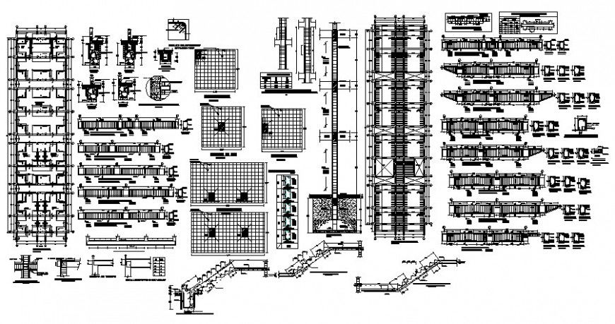 RCC structural blocks detail drawing in autocad software