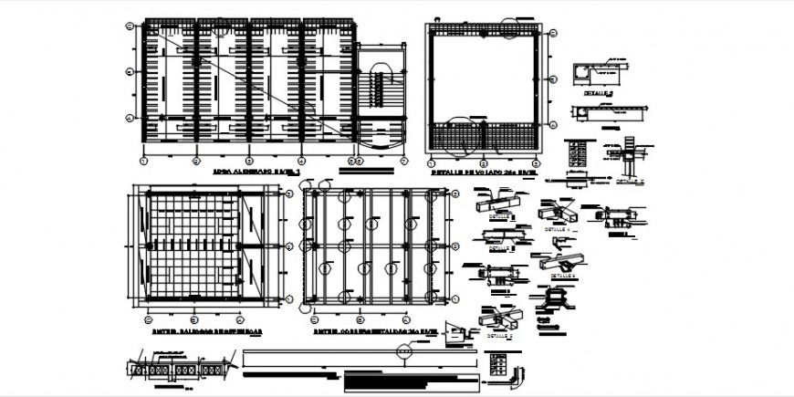 RCC structural blocks drawings 2d view autocad dwg file