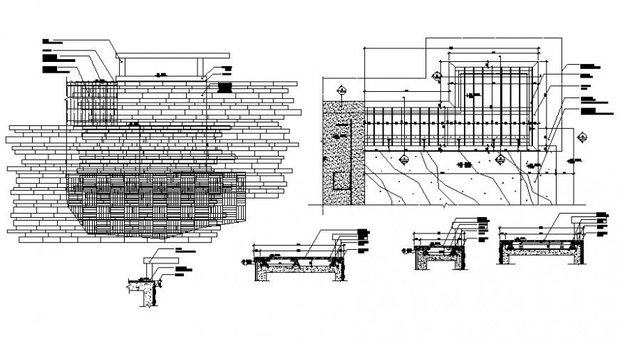 RCC structural blocks drawings 2d view section autocad file