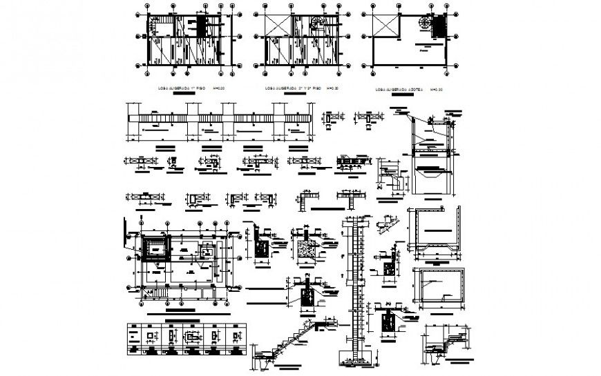 RCC structural blocks drawings in autocad