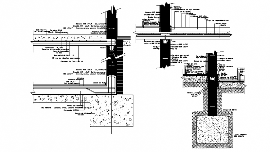 RCC structural units section details 2d view autocad file