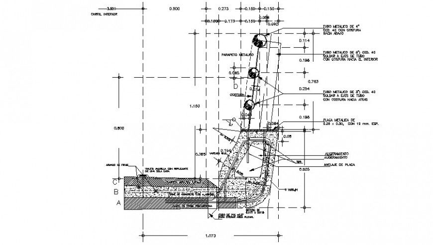 RCC structure Construction blocks 2d view autocad file
