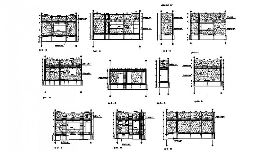 RCC structure units detail drawing in autocad